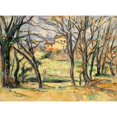thumbnail image 2 of Paul Cézanne 18x14 Black Ornate Wood Framed Double Matted Museum Art Print Titled - Trees and Houses Near the Jas De Bouffan (1885-86), 2 of 5