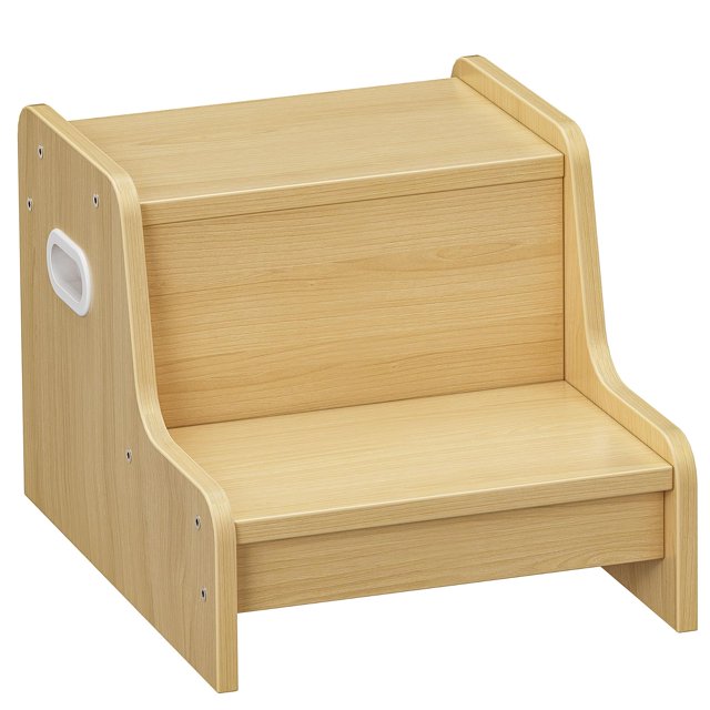 Taburete HOOBRO para niños Natural NL01JD01 con asas y almohadillas antideslizantes