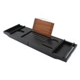 thumbnail image 1 of Bandeja para bañera, bandeja organizadora ajustable de bambú para , para libros, vino, aperitivos, teléfono, estante para bañera para Bandeja Doble Spa perfecl Bandeja para carrito de bañera, 1 of 8