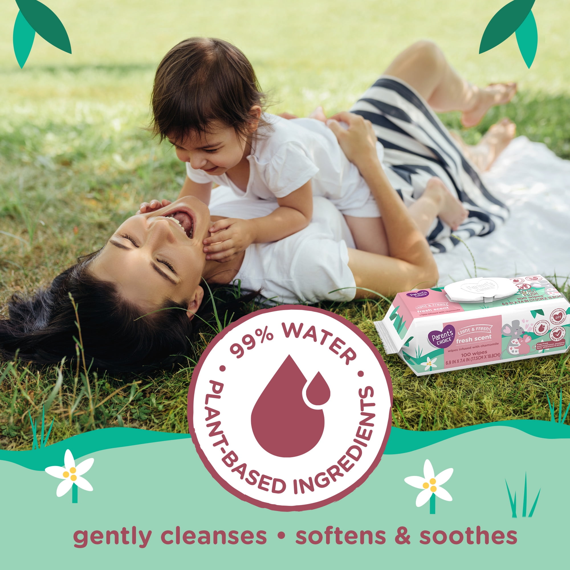 Parents Choice Fresh Scent Baby Wipes, 1200 Count (Select for More Options)
