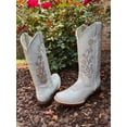 thumbnail image 2 of GadwallAR Women's Erin Full Leather Western Boot with Classic Leather Sole Dirty White 6.5, 2 of 6