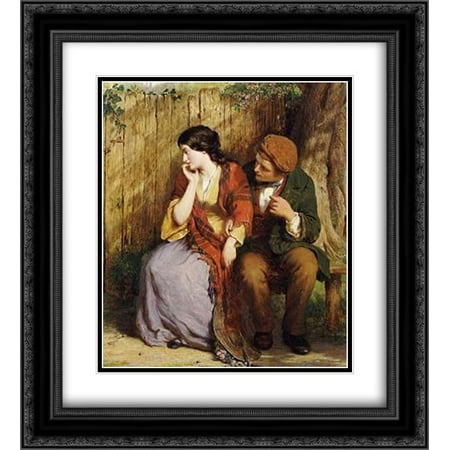 Moment of Suspense 2x Matted 20x22 Black Ornate Framed Art Print by Smith,