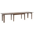 thumbnail image 2 of Extendable Dining Table Set - 12 Seater Rectangular Table with Chairs - Amish Brown Finish, 2 of 8