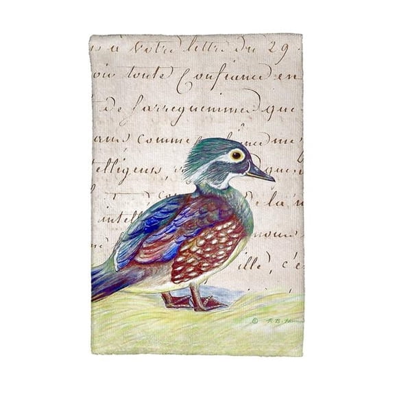 Betsy Drake KT149B Female Wood Duck Kitchen Towel