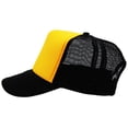 thumbnail image 4 of Double tone contrast poly foam mesh back trucker cap (Yellow/Black), 4 of 5