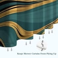 thumbnail image 6 of Teal Gold Marble Pattern Shower Curtain 36"x72" ,Bathroom Decorative Shower Curtains Set with 12 Hooks,Modern Waterproof Washable Shower Curtain, 6 of 6