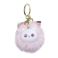 thumbnail image 2 of Llavero con colgante de gato de peluche, ligero, decorativo y novedoso, para bolso. Rosa, 2 of 9