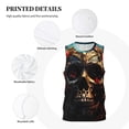 thumbnail image 3 of Honeii Artistic Flower Butterfly Skull print basktball shirt for men and women, Unisex basketball jersey for Theme party-Small, 3 of 6