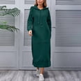 thumbnail image 3 of Yokua Women's Casual Fleece Lined Sweatshirt Dress Oversized Casual Long Sleeve Hooded Dress with Pockets, 3 of 9
