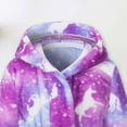thumbnail image 4 of KPOPLK Girls Fleece Hooded Robes for 3-12Years Kids Warm Bath Robe for Girls Soft Fuzzy Bathrobe(11-12 Years,Purple), 4 of 6