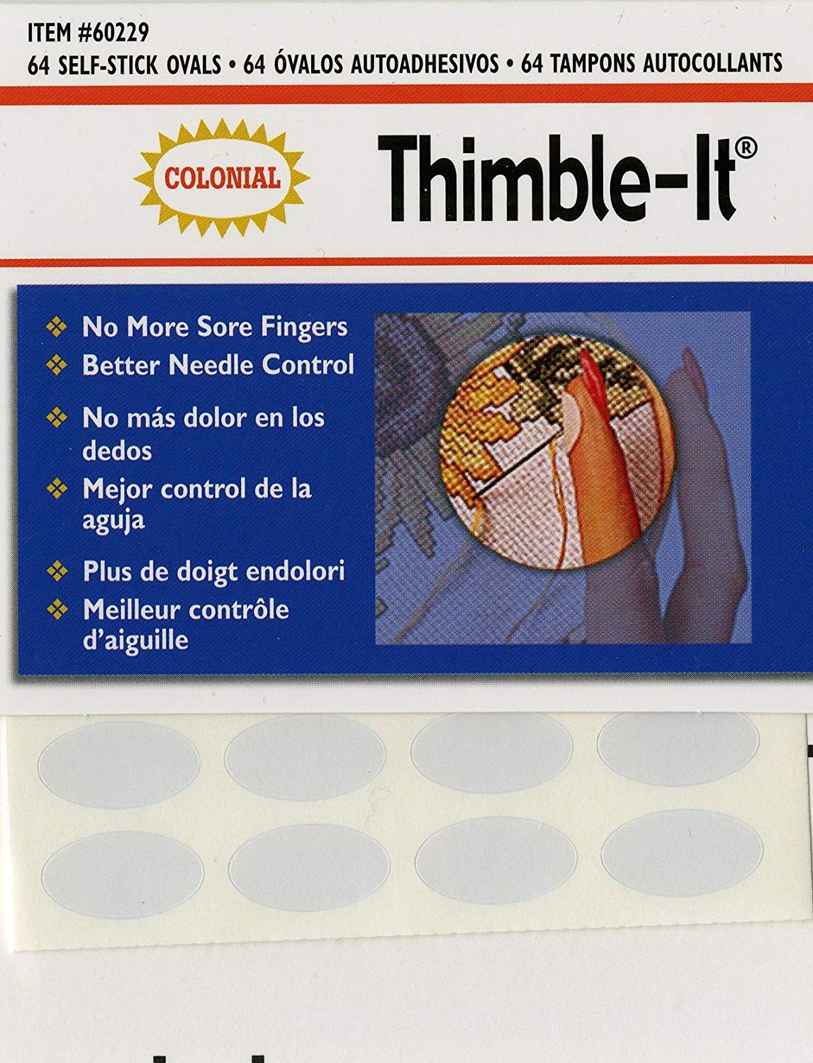 60229 ThimbleIt Finger Pads, 64 Per Package, No more sore fingers