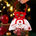 thumbnail image 5 of CuiLiyq Christmas Gift Bag, Knitted Santa Claus Snowman Reindeer Doll Drawstring Candy Bag, for Home Holiday Party Fireplace Decoration (Snowman), 5 of 6