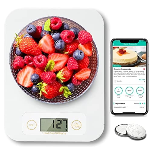 Báscula inteligente de alimentos URAMAZ con Bluetooth y calculadora nutricional