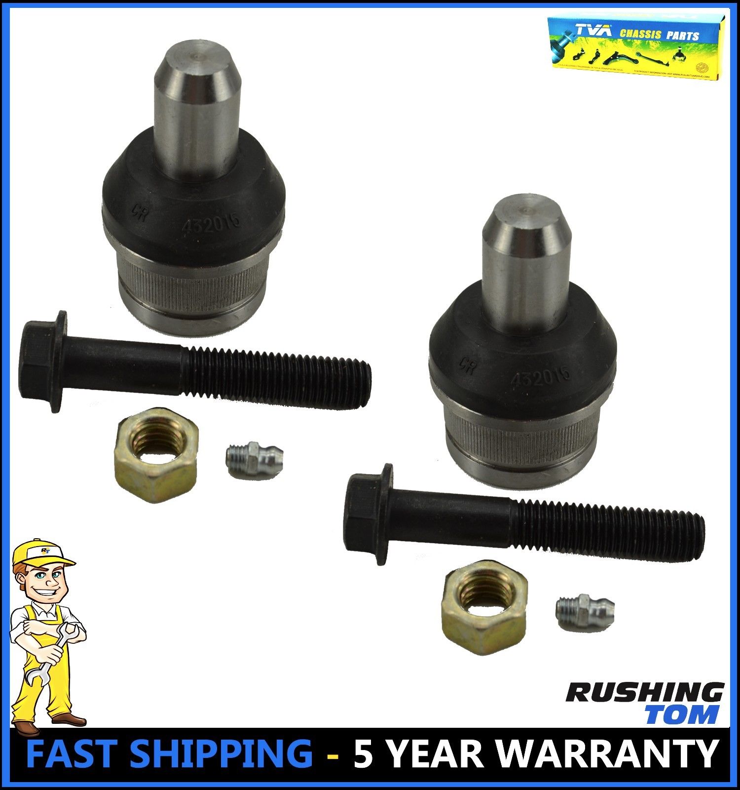 Left & Right Front Upper Ball Joint Pair Fits Ford E150 E250 E350 Van