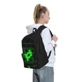 thumbnail image 6 of Lsque Geometry Dash Pattern Adult Backpack – Durable & Lightweight PU Canvas Storage Bag , 15” Laptop Compartment, and Multiple Pockets, 6 of 7