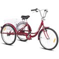 thumbnail image 1 of Goplus Vélo à 3 Roues à une Vitesse 24 Pieds' Tricycle pour Adulte Hauteur de Siège Réglable avec Clochette, 1 of 10