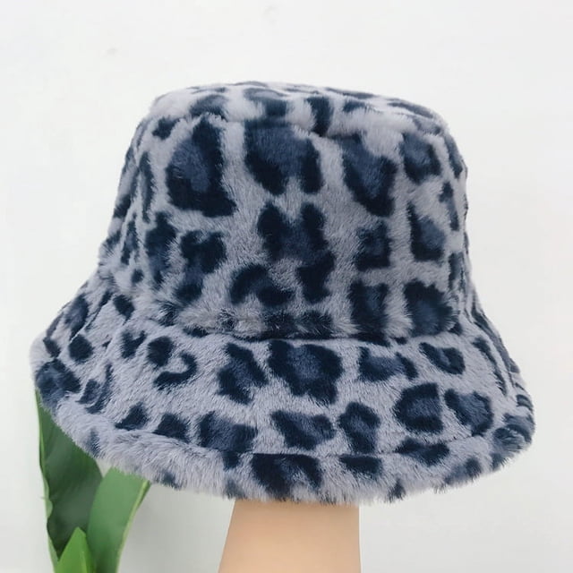 Sombrero de pescador reversible para mujeres y hombres, plegable, con estampado de leopardo y guepardo, para niñas y niños