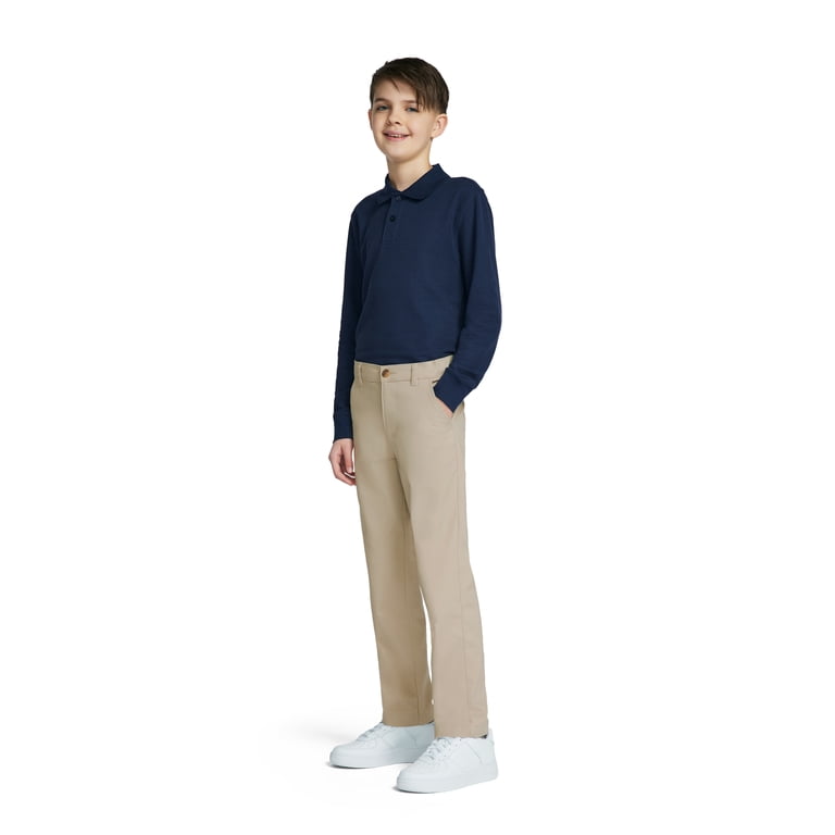 Wonder Nation Boys Long Sleeve Polo Shirt photo 5