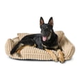 thumbnail image 6 of Vibrant Life Large Plush Cord Sofa Style Dog Bed, Cream, 28" x 38", 6 of 7