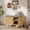Nature Wood, variant on TOKSOM 39" White Shoe Bench with Padded Seat, Modern Entryway Storage Bench with Doors and Adjustable Shelves, Fluted Design Shoe Organizer Cabinet, P2 Wood Bench for Hallway & Mudroom