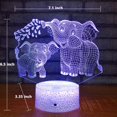 thumbnail image 4 of Elephant 3D Night Light for Kids 3D Lamp with 16 Colors Changing Remote Control Elephant Toys 10 9 3 5 2 8 1 7 6 4 Year Old Girls Women Baby Boys Gifts (Elephant), 4 of 7