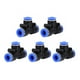 thumbnail image 1 of Conector neumático duradero de plástico conector de válvula de aire ajuste rápido para conectores de unión en T de 0 a 60 0-10 bar como máximo, 1 of 6