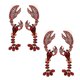 thumbnail image 5 of Pendientes Colgantes, Forma De Langosta, 2 Pares De Pendientes Para Mujer, Hermosos Y Elegantes Para Decoración, Regalo, Mujer, 5 of 7