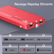 thumbnail image 2 of Power Bank Batería Portátil 10000mah 2.1a Carga Bateria Portatil Con 2 Puertos Rojo, 2 of 4