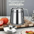 thumbnail image 4 of 304 Stainless Steel Multipurpose Kitchen Oil Pot High Capacity Filtration And Storage Container With Integrated Filter Screen, 4 of 6