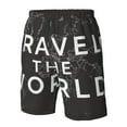 thumbnail image 6 of Uemuo Travel The World1 Pattern Men's Swim Trunks Hawaiian Beach Bathing Suit Swimsuits Beach Quick-Dry Shorts with Pockets-XX-Large, 6 of 9