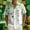Multicolor, variant on COSFO Button Up Shirt Men Mesh Short Sleeve St Patricks Day Tops Loose Fit Funny Collared Lightweight Mens Shirts