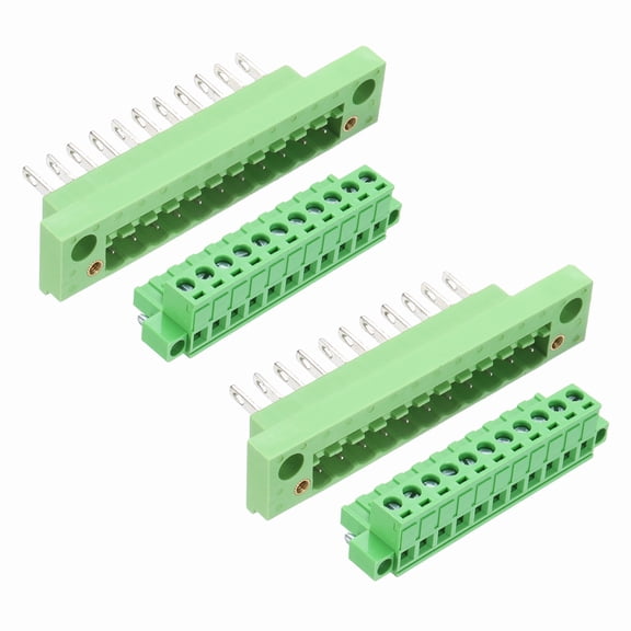 Uxcell 2 Set 11-Pin 5.08mm Pitch Pluggable Screw Terminal Block Connectors, PA66 300V 10A Through-Wall PCB Terminal Connectors 22-12AWG Cable