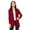 Burgundy, variant on Moa Collection Women's Solid Casual Comfy Long Sleeve Drape Open Front Cardigan Jacket