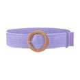 thumbnail image 4 of Cinturón de poliéster para mujer, elegante, ajustable, de color sólido, con frenillo bilateral, 4 of 4