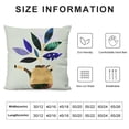 thumbnail image 5 of PHYHOO Throw Pillow Covers Creative Art Flower Vase Watering Pot Decorative Super Soft Pillow Cases Square Cushion Cover Pillowcase White, 5 of 5
