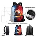 thumbnail image 6 of Binienty Flame Soccer Print Kids School Backpack for Teens 7-14 17 Inch Laptop Sleeve Customizable Shoulder Strap Large Capacity Casual Travel Daypack Bookbag, 6 of 6