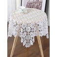 thumbnail image 2 of Mantel De Encaje Blanco Con Elegante Estampado Floral Para Decoración De Mesas De Comedor Y Mesas De Café, Fácil De Limpiar - 130x180 Cm, 2 of 5