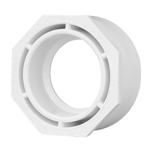 Buje empotrado Charlotte Pipe 3x2 DWV, conector blanco