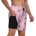 thumbnail image 2 of Kdxio Strawberries Print Men's Swim Trunks with Compression Liner 7 Inch Inseam Quick Dry Swim Shorts, 2 of 7