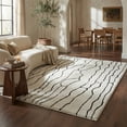 thumbnail image 1 of Rug Branch Domus Abstract Indoor Area Rug, Cream Black, Modern - Living Room, Bedroom, Dining Room, and Kitchen, 1 of 7