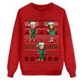 thumbnail image 3 of Christmas Sweaters Print Family Matching Hoodies Casual Loose Fit Comfortable Pullover Sweatshirts For Parents And Kids Holiday Outfits Ugly Christmas Sweaters, 3 of 5
