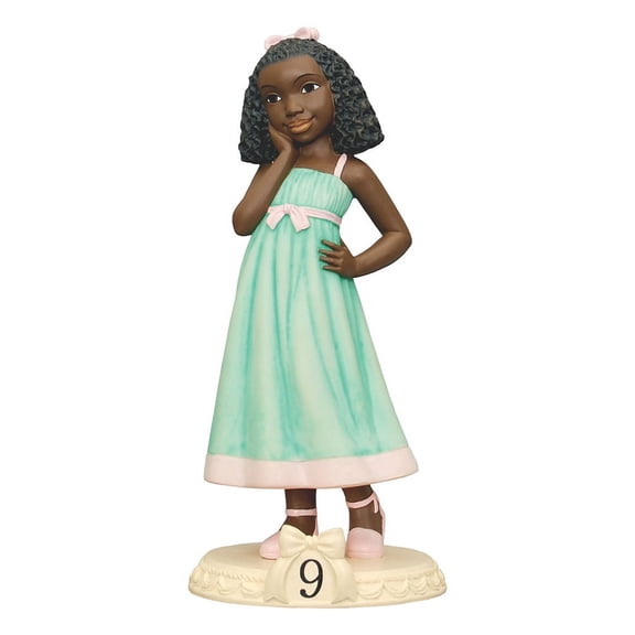 Birthday Girls, an African American Collectible Figurine Series, Age 09, 6.25"H