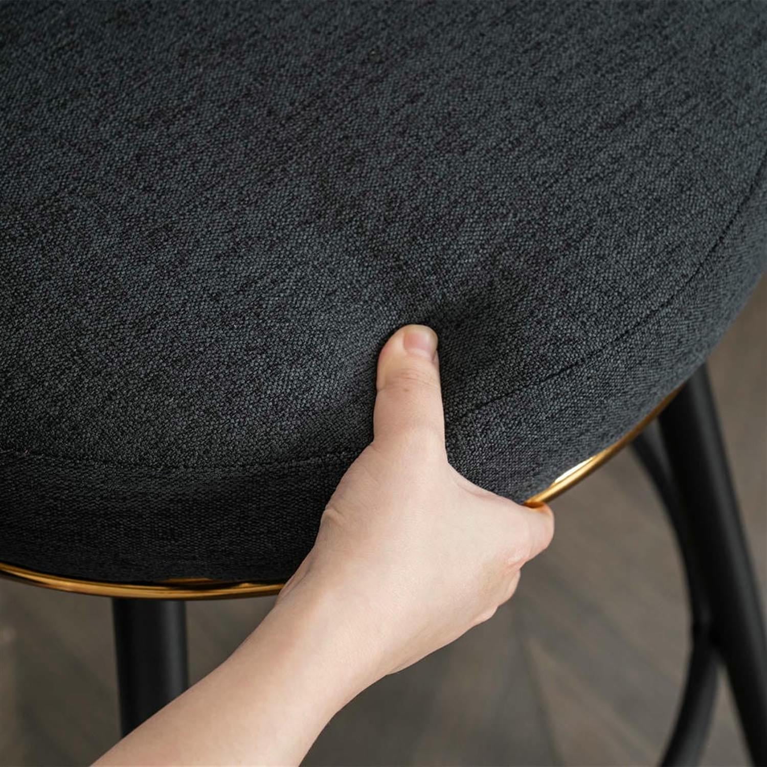 Demi Bonn 33" Counter Height Bar Stools Set of 2, Swivel Barstools with Back, Kitchen Island Countertop Chairs for Dining Room, Gray