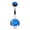 Opal Blue, variant on Double Opal Set 316L Surgical Steel Navel Belly Button Ring