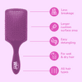 thumbnail image 4 of Wet Brush Paddle Detangler for All Hair Types - Frost Purple, 4 of 12