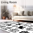 thumbnail image 2 of ODIKA 6'x9' Machine Washable Non-Slip Area Rug, Adorable Canine Footstep Foam with Cute Pet High Traffic Rug, Black, 723450, 2 of 7