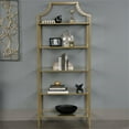 thumbnail image 6 of Pemberly Row Modern 5 Shelf Metal Bookcase in Satin Gold Finish, 6 of 13