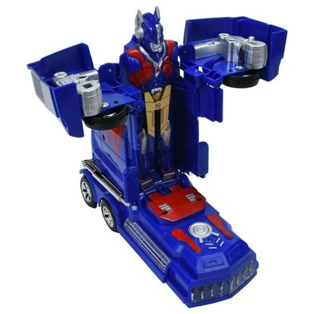 Play On Christmas For Kids Transforming Robot Truck Bump And Go Truck With One Button Transformation, Realistic Engine Sounds And 360 - Ideal Gift For Kids, Boys And Girls. For Holiday. Christmas Gift. Birthday Giveaway. ()