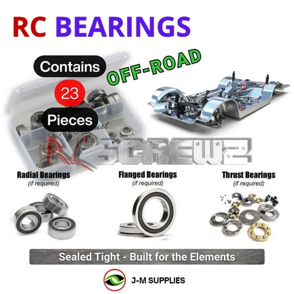 RCScrewZ Rubber Shielded Bearings rer083r for Redcat Racing Chrome/Gold LRH285 Chassis 1/10 | SET