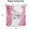 thumbnail image 3 of Pink Bible Verse Quotes Shower Curtain Marble Morden Abstract White Golden Fabric Shower Curtains Chic Bathroom Accessories 72x72 Inches, 3 of 5